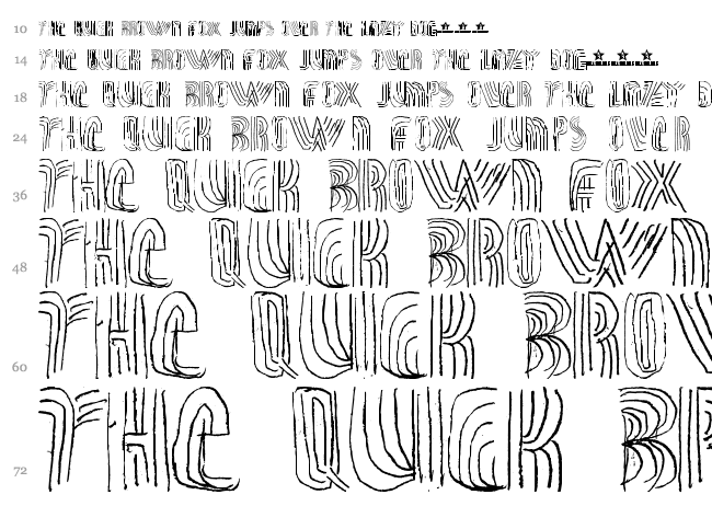 Thrashline font waterfall